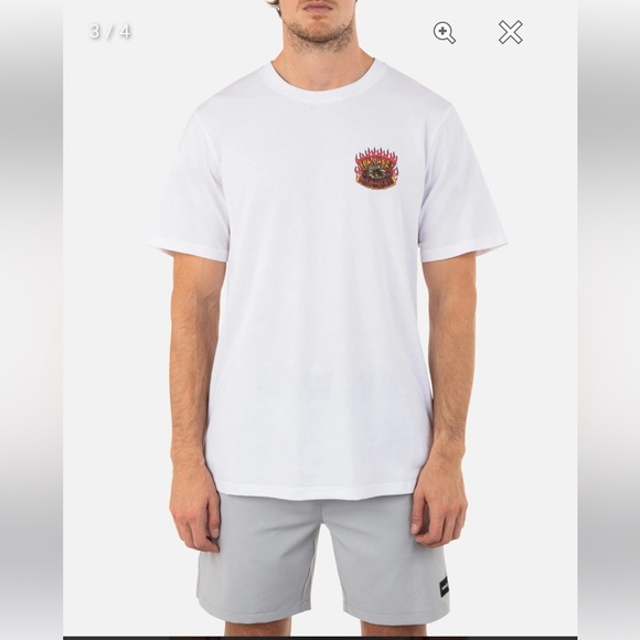 Hurley EVERYDAY BOWLS SHORT SLEEVE TEE White Men’s Size Medium NEW - Picture 1 of 11